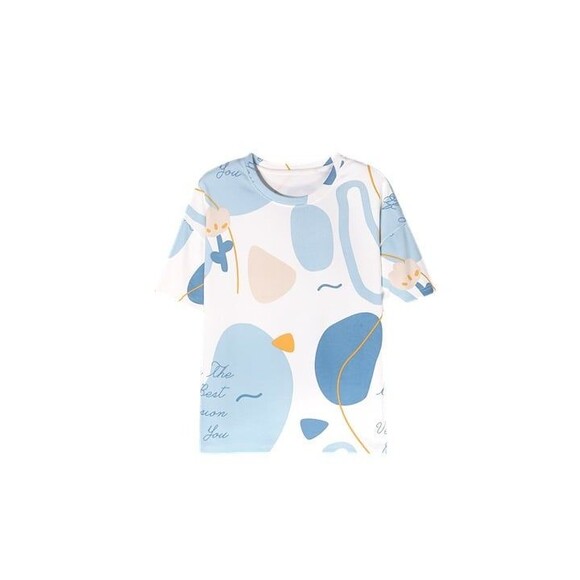 Cotton Women's Capri Pajama Set 2 Pcs Short Sleeve Top Capris pants Loungewear - Picture 2 of 9